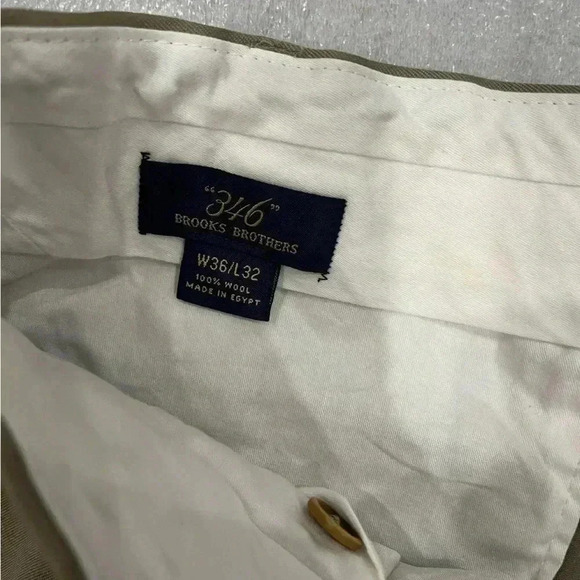 [W36L32]Brooks Brothers 346 Beige Wool  Dress Pants - Picture 2 of 8
